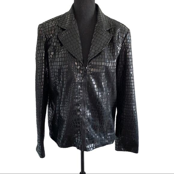 Selene Sport Women's Jacket Blazer Snake Print Size 14 - Picture 1 of 4